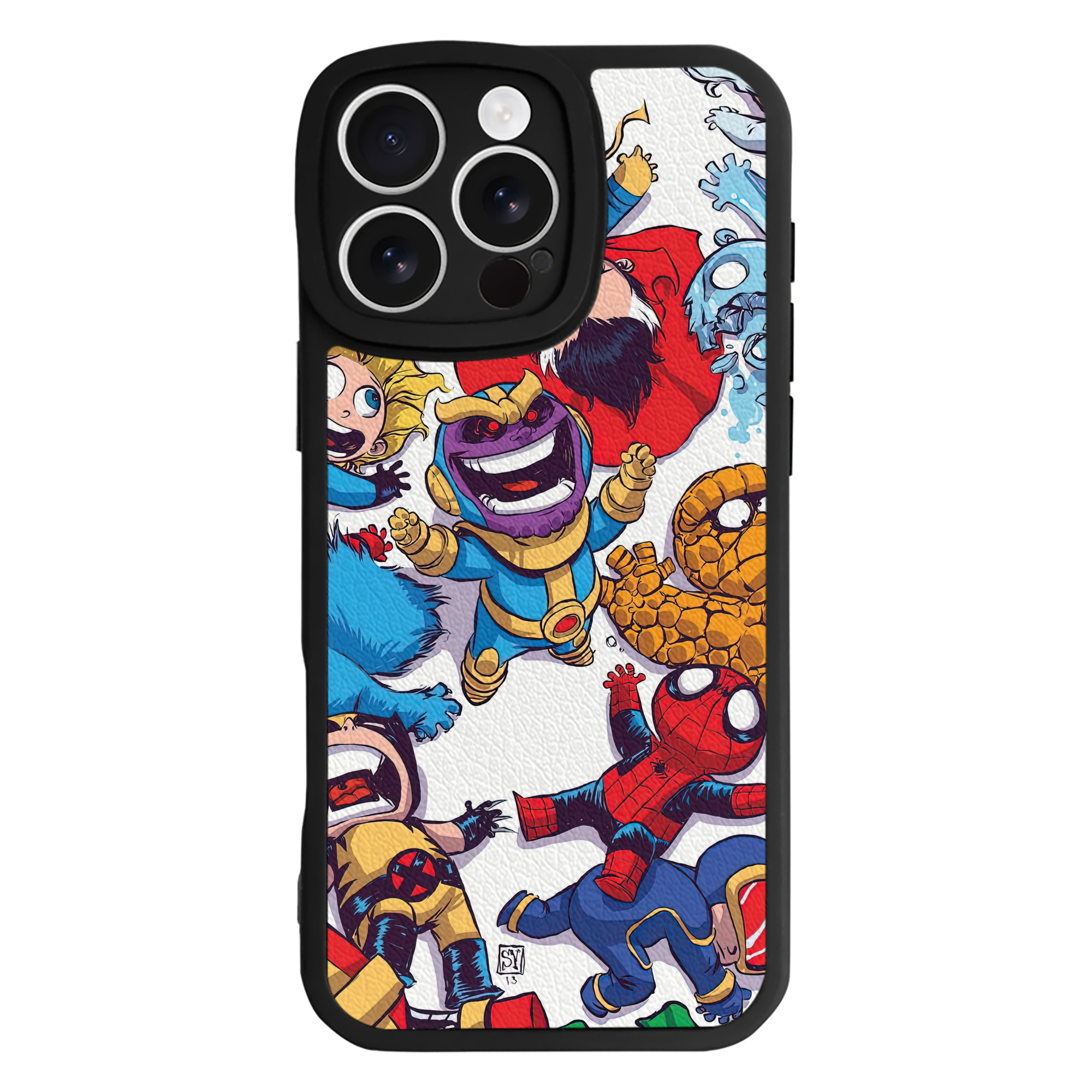 Spider Man スパイダーマン 【iPhone 16シリーズ対応】シリコンスマホケース（レザー調） 材質：シリコン